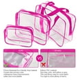 thumbnail image 4 of Set de 3 bolsas de aseo de viaje ROYBENS de PVC transparente, 4 of 9