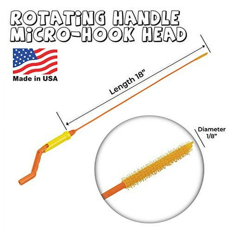Flexisnake The Drain Weasel Max - 30 inch - Drain Hair Clog Remover Tool with Rotating Handle & 2 Wand Refills - Thin, Flexible, Easy to Use on Most