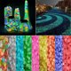 thumbnail image 1 of onlyliua para El Hogar Paquete de 200 Piedras Luminosas de Colores, Rombos, Piedras Luminosas, Exteriores, Aceras, Jardines, Acuarios y Piscinas., 1 of 2
