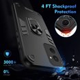 thumbnail image 3 of SaniMore Case for Motorola Moto G Power 5G (2024), Magnetic Car Mount 4ft Drop Tested Military Grade Protective Shockproof Anti-fall Rugged Rotating Bracket Anti-slip Shell, Black, 3 of 7