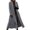 Grey, variant on Wool Blend Long Trench Coat for Women, Notched Lapel Single Breasted, Elegant Full Length Winter Outerwear, 1 Piece, S-XXL, Plus Size Friendly