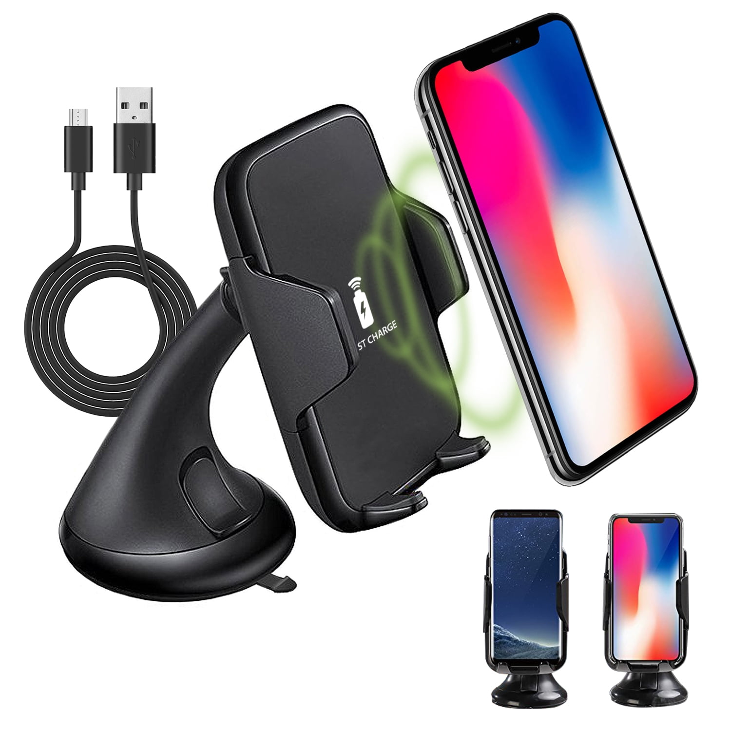 Buy Wireless Charger Phone Holder Mount 10Watt 2.1 Amp Compatible to