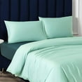 thumbnail image 6 of Zippered Satin Pillow Cases for Hair and Skin, Luxury Queen Hidden Zipper Pillowcases Set of 2, 20 x 30 Inches, Cyan, 6 of 7
