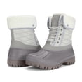 thumbnail image 4 of Bocca Women's Insulated Snow Boots Grey Mid-calf Winter Boots Lace-up 8M, 4 of 6