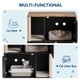 thumbnail image 5 of Yeshouse Mueble de arenero de doble capa para gatos, mueble de arenero oculto 2 en 1 con rascador y alfombrillas para arena, cama de baño para gatos con armario esquinero de madera, 5 of 8