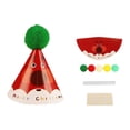 thumbnail image 1 of Mini Christmas Decoration Set Paper Apple Hat Craft Kit With Stickers Glue And Hair Balls For Festive Holiday DIY, 1 of 6