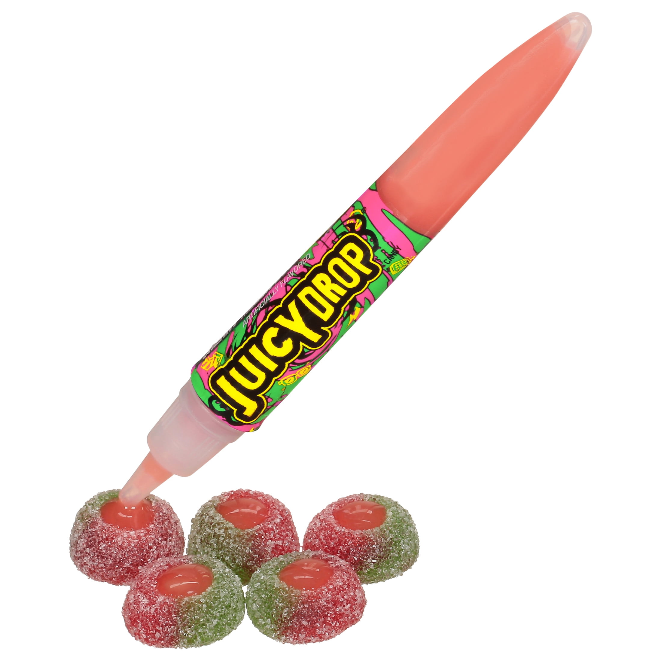 Juicy Drop Gummy Candy, Sweet Gummies & Sour Gel Pen, Assorted Flavors, 16 Count