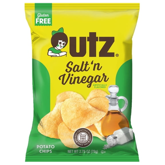 Utz Salt & Vinegar Potato Chips, 2.75 oz. - Pack of 14