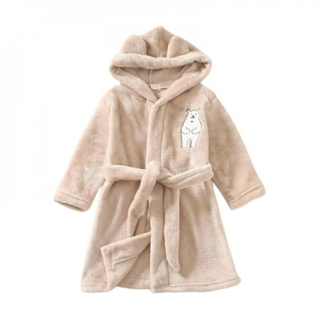 

Children Boys Girls Cartoon Bath Robes Flannel Winter Kids Sleepwear Robe Pijamas Nightgown Clothes For 1-6 Years