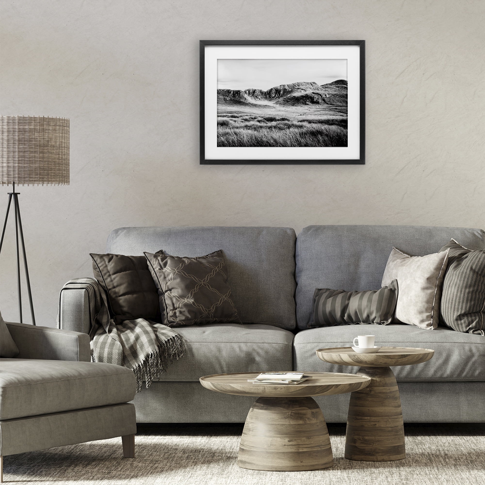 Stupell Industries Magnificent Countryside View Black Framed Print Under Glass, design by Andy Amos