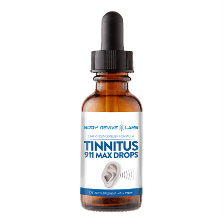 Tinnitus 911 Max Drops - Colloidal Silver to Support Inner Ear Health - Natural Buzzing Ears and Ear Infection Support - Dietary Supplement for Ringing Ear Relief - 40 ppm, 4 Fluid Ounce