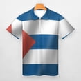thumbnail image 3 of Bandera Cubana Men Zipper T-shirt Summer Casual Short Sleeve T-shirt Top, 3 of 7