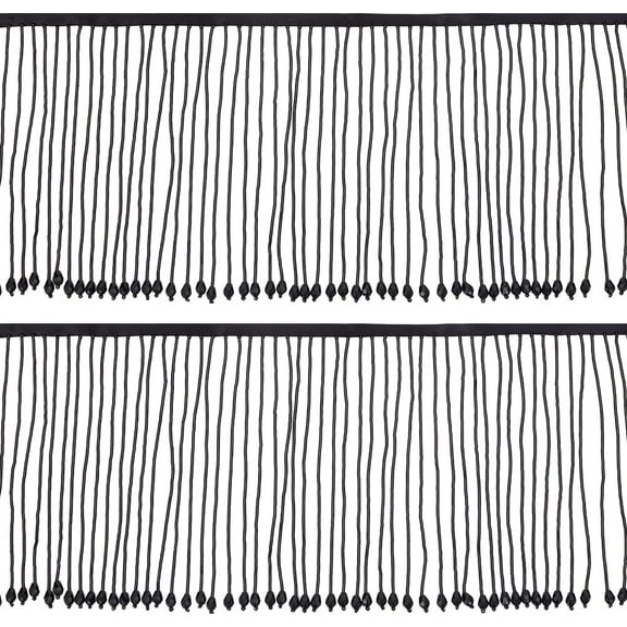 1 Yard Black Beaded Fringe Trim 6.4inch Wide Glass Beads Trim Tassels for Lamp Shade Decor Dance Costumes Hairpiece Home Decor Party Dress diy