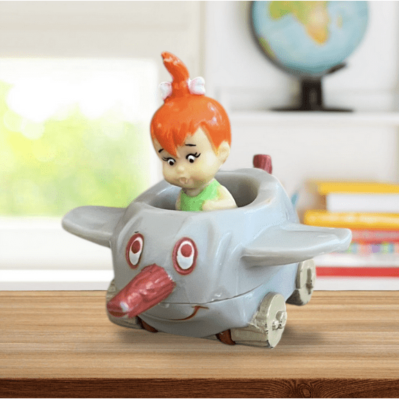 CAKE TOPPER Flintstones Pebbles Hanna-Barbara's In Car Collectible VTG 1990 Figure Figurine 2”