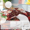 thumbnail image 2 of Merry Christmas 4 Piece Duvet Cover Set Twin Size Red Santa Claus Winter Snowflake Red Plaid Soft Bedding Set Comforter Cover, 1 Duvet Cover 1 Flat Sheets and 2 Pillowcases, 2 of 9
