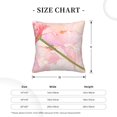 thumbnail image 4 of ZNDUO Square Home Decorative Throw Pillows, Corduroy Pink Rose Art Pattern Couch Pillows, Throw Pillows for Bed, 16"x16", 4 of 8