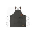 thumbnail image 3 of Lienzo delantales para hombres delantal para hombre multicolor con bolsillos delanteros Suministros para el hogar ajustables Protección de la cubierta para la parrilla Restaurante Greenish Green Kearding HA012088-04, 3 of 6