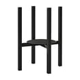 thumbnail image 2 of Soporte telescópico para macetas de flores Soporte para plantas de interior de acero inoxidable negro ajustable de 9,4 a 15 pulgadas, estantería de exposición desmontable y resistente, 2 of 6