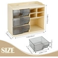 thumbnail image 2 of Desk Pen Organizer, Multi-Functional Pencil Pen Holder for Desk, Pen Organizer with 3 Drawers, Desk Organizer with 5 Compartments, Desk Organizers and Accessories for Office Home, 2 of 7