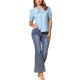 thumbnail image 2 of CAMISA CHIC INSPIRADA Camisa de chambray para mujer con cuello Peter Pan, mangas abullonadas, blusa de denim vintage M Beau Blue, 2 of 6