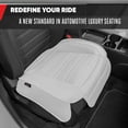 thumbnail image 3 of Motor Trend Faux Leather Front Seat Cover for Cars - (1) White Front Car Seat Covers for SUV & Truck with Storage Pockets - Automotive Car Seats Cover Protector - For Bottom Cushion Coverage Only, 3 of 6
