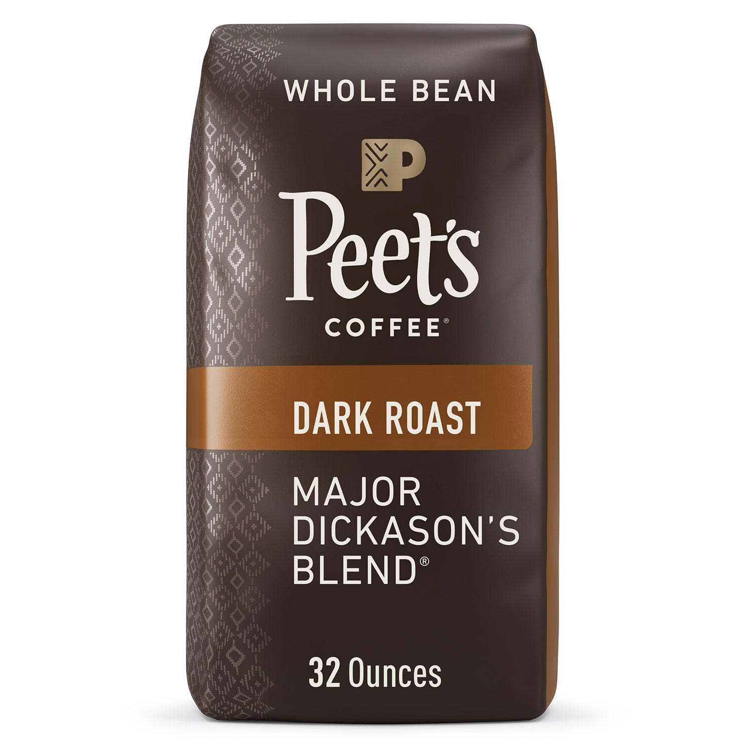 Peet's Coffee Major Dickason's Blend Deep Roast, Whole Bean (32 oz.)- Pack of 2