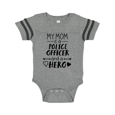 

Inktastic My Mom is a Police Officer and a Hero Gift Baby Boy or Baby Girl Bodysuit