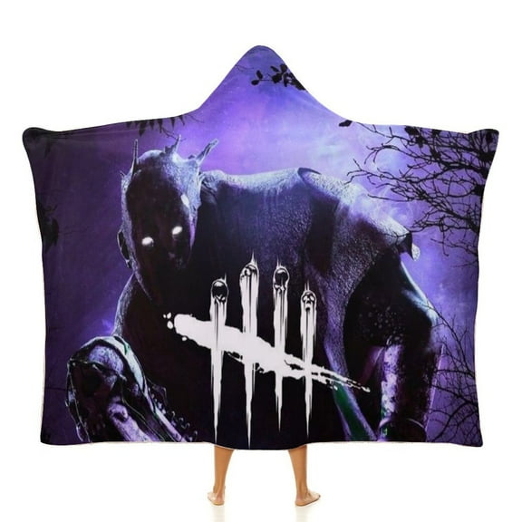 Dead by Daylight DBD Wearable Blanket Cloak Arctic Velvet Hooded Blanket Soft Fuzzy Hoodie Blanket Cape for Adults Kids 40"x50"