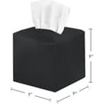 thumbnail image 2 of 2 Pack, Tissue Box Cover Holder, Square Modern PU Leather Tissue Box Holder, Can be Used for Bathroom Dressing Table, Bedside Table, Office Desk & Car, 5"X5"X5", 2 of 6