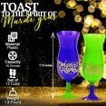 thumbnail image 4 of Fun Express Mardi Gras Hurricane Plastic Cups, Bulk Set of 12, Each Holds 16 oz, Party Supplies, Drinkware, Reusable Cups, 4 of 8