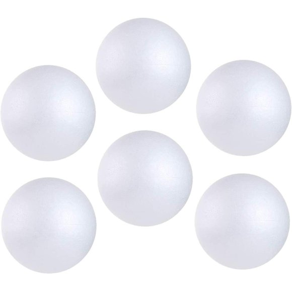 Bolas de espuma para manualidades LOMIMOS, 6 unidades, 15 cm, poliestireno blanco