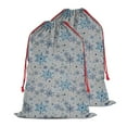 thumbnail image 2 of Christmas Bags Drawstring,Blue Christmas Snowflake Pattern Large Xmas Christmas Gift Bags,Reusable for Xmas and New Year Party Favors and Supplies,27.6" X 19.7", 2 of 6