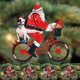 thumbnail image 2 of Adorno colgante creativo con forma de Papá Noel en bicicleta, estilo navideño, hecho a mano, acrílico, para el hogar, 6, 2 of 5