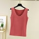 thumbnail image 2 of Minnieouse Ropa interior térmica para mujer, chaleco sin costuras para Otoño Invierno, hogar, escuela, capa básica, Tops cálidos, ropa Camisetas sin mangas Rojo, 2 of 6