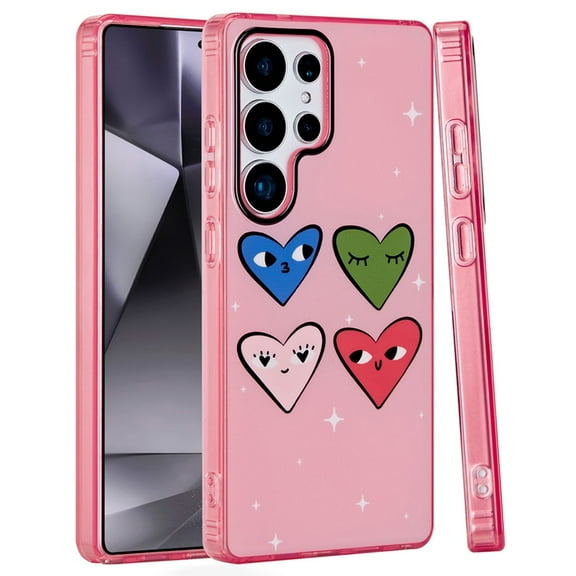 For Samsung Galaxy s24 Ultra Double Layer Design IMD TPU Case - Cute Hearts