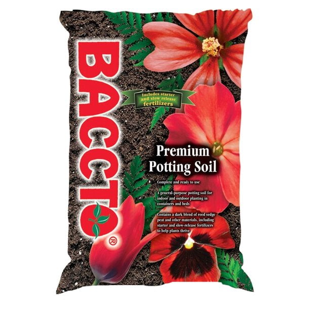 Michigan Peat 1225 Baccto Premium Potting Soil, 25-Pound