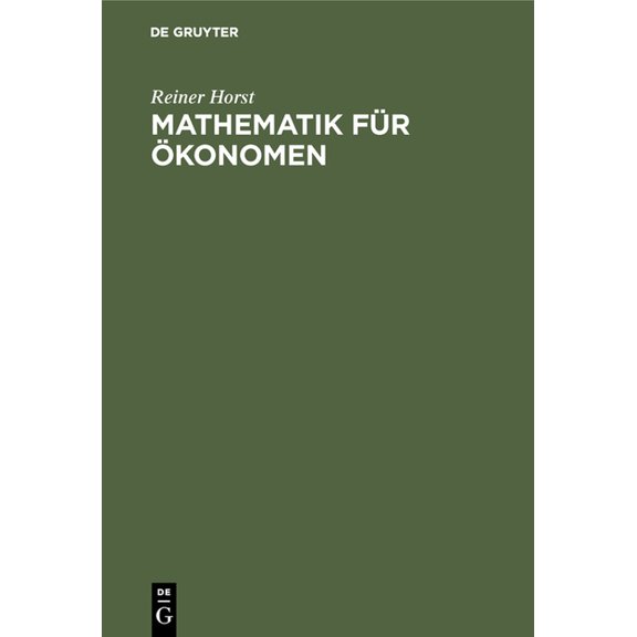 Mathematik für Ökonomen, (Hardcover)