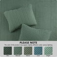 thumbnail image 4 of Mainstays Cotton-Rich T-Shirt Soft Jersey Quilt, King, Reversible, Green Stripe, 4 of 8