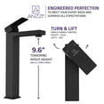 thumbnail image 5 of Enti Series Single Hole Single-Handle Vessel Bathroom Faucet in Matte Black, 5 of 5