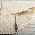 thumbnail image 1 of White Cotton With Brown Jute Fringes Rug, 1 of 1