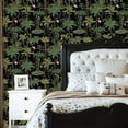 thumbnail image 2 of Peel and Stick Wallpaper Tropical Jungle Palm Trees Greenery Black Wall Mural 23.6in x 9.8ft Self Adhesive Removable Wall Paper Renter Friendly Wallpaper for Nursery Bedroom Cabinets, 2 of 8