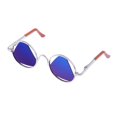 thumbnail image 4 of Gafas de sol con montura plateada y lentes triangulares para Blythe, 4 of 8