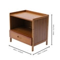 thumbnail image 4 of 16.5"L*11.8"W*15.7"H Wood Nightstand with 1 Storage Drawer, Bedside Table for Bedroom Storage Brown, 4 of 9