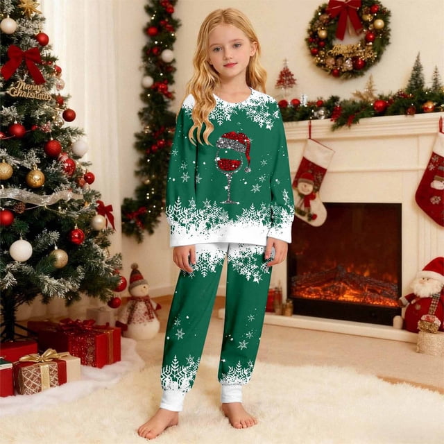 XEGLSBU Thermal Underwear for Kids 2 Piece Long Johns Girls Base Layer Top and Bottom Set
