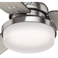 thumbnail image 5 of Hunter 60" 59459 Sentinel LED Ceiling Fan, Brushed Nickel with Light Gray Oak - Indoor Ceiling Fan with Light Kit & Remote Control - For Indoor, Bedroom, & Living Room, 5 of 6