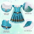 thumbnail image 4 of Benylion Girls Blue Princess Dress up with Cape Halloween Cosplay Costume Toddler Kids Princess Dresses Flutter Sleeve Birthday Fancy Party Outfits for 2-3 Years, 4 of 6
