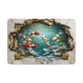 thumbnail image 1 of Vwrxbz 3D Visual Bath Mat Non Slip Crystal Velvet Optical Illusion Floor Mat Carp Fish Print Absorbent Bathroom Rug 50x80cm, 1 of 8