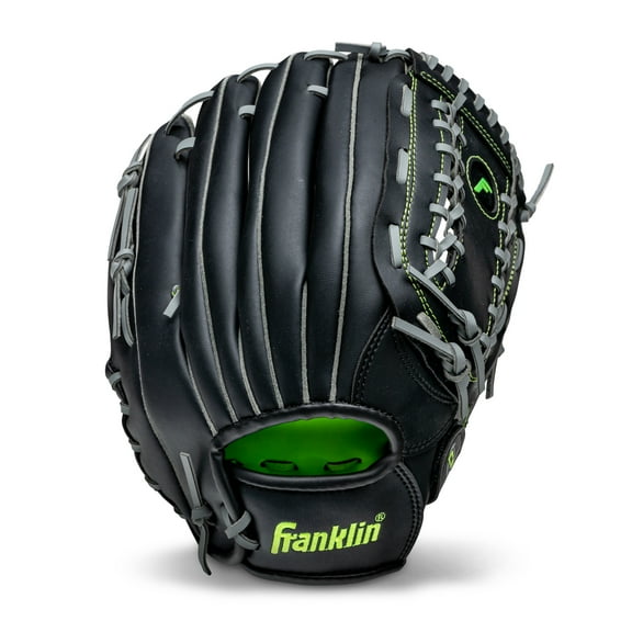 Franklin Sports Field Master Baseball Softball Glove - Adult Youth Mitt - 12" Righty - Black