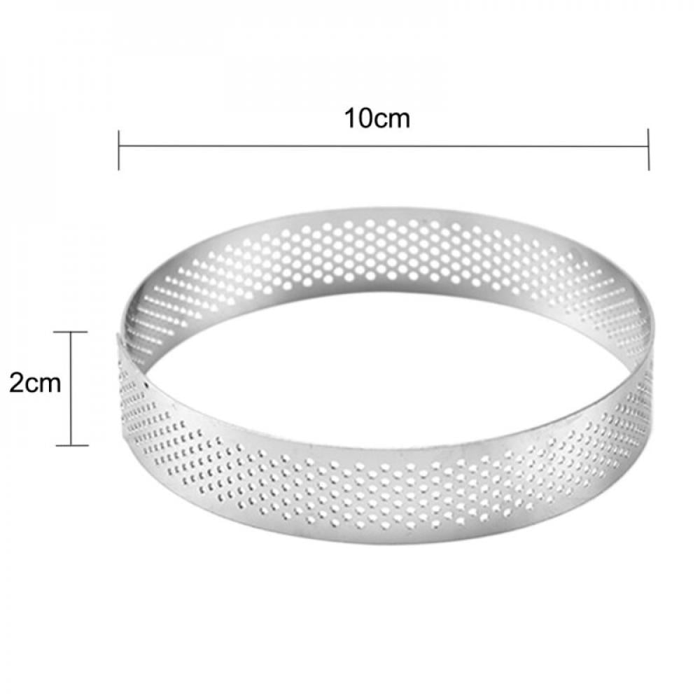Stainless Steel Material Large Size Perforated Holes Circle Baking Tools,10Cm 