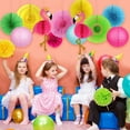 thumbnail image 6 of Flamingo Party Decorations, Hawaiian Party Supplies Flamingo Honeycomb Ball Paper Lanterns Tissue Paper Fan for Birthday Luau Tropical Bachelorette Party, 6 of 7